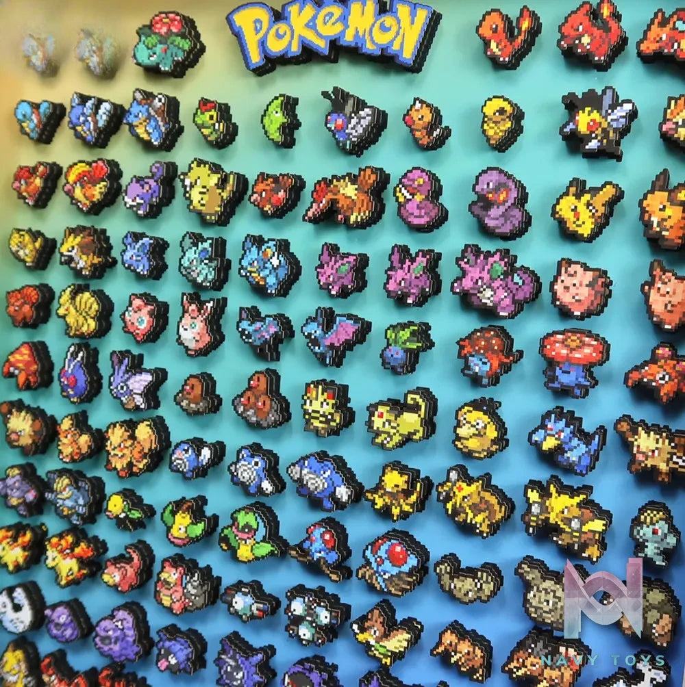 KALA HOME Studio – Generation I Pokémon Pixel Art 3D Decorative Painting Pokémon