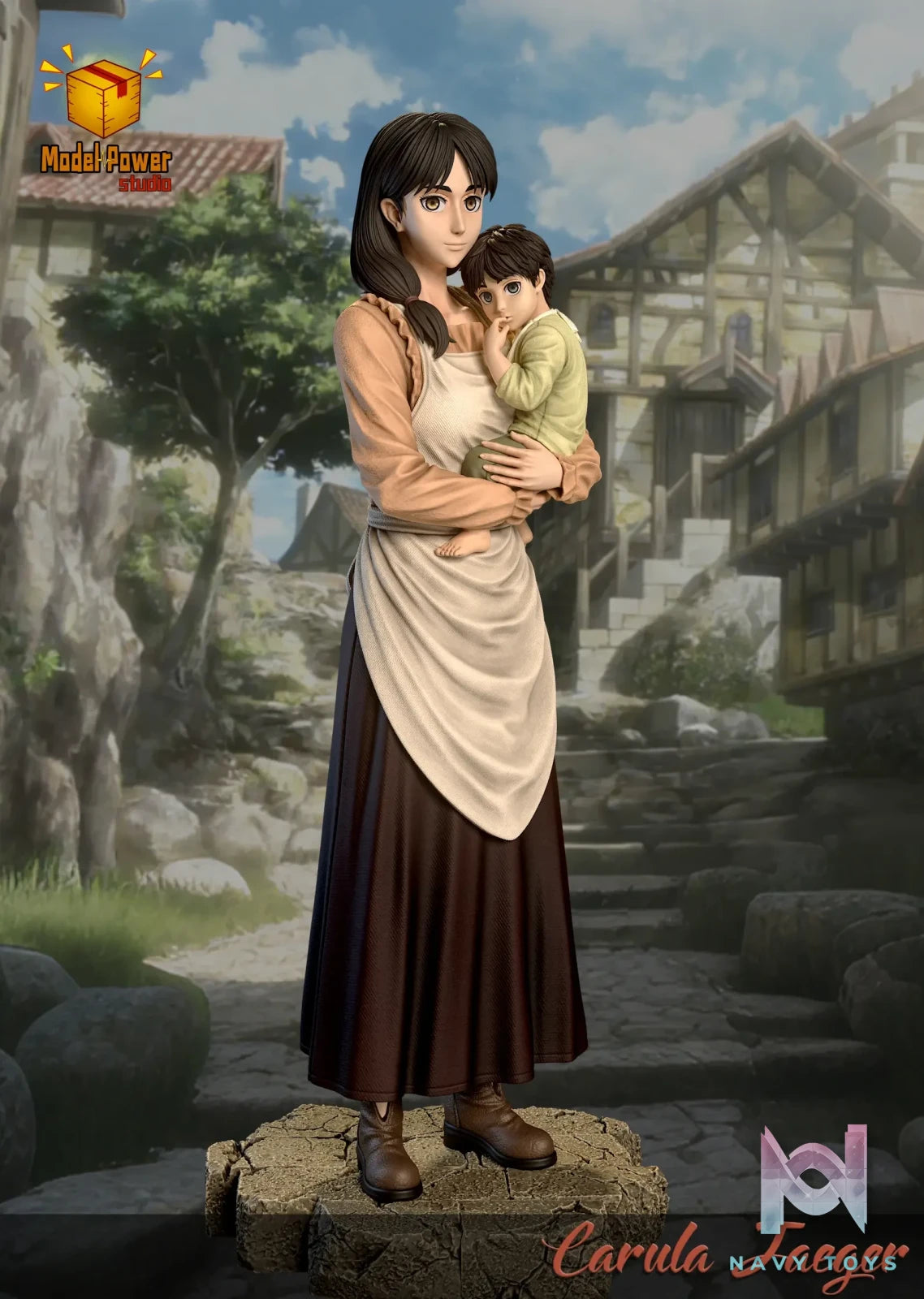Model Power Studio – Carla Jaeger X Eren Jaeger Attack on Titan