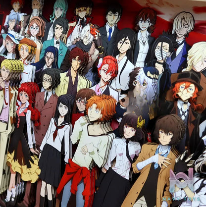 KALA HOME Studio – Bungo Stray Dogs Multiple Characters #03 3D Decorative Painting Bungo Stray Dogs