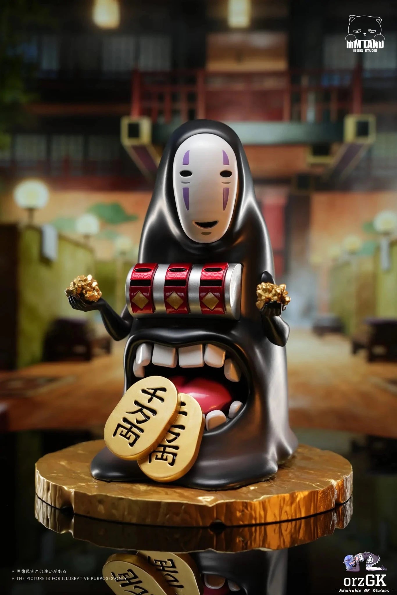 MMLAND Studio - No - Face with a Money - Spitting Machine Spirited Away resin statue Navy Toys anime figure