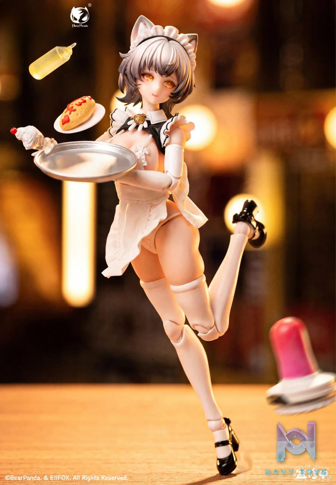 EIIFOX X BearPanda – Cat Maid Little Pudding 1/12 Scale Action Figure (Licensed)