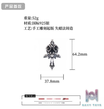 Raven Studio (silver jewelry) – Evil Goat Head Pendant Necklace Original