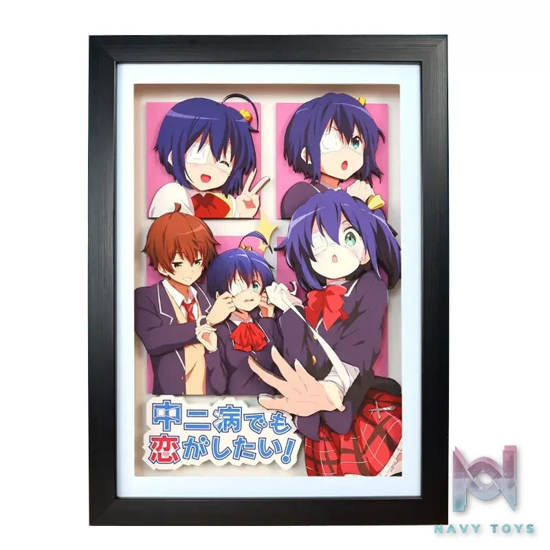 KALA HOME Studio – Takanashi Rikka X Togashi Yuta #02 3D Decorative Painting Love, Chunibyo & Other Delusions!