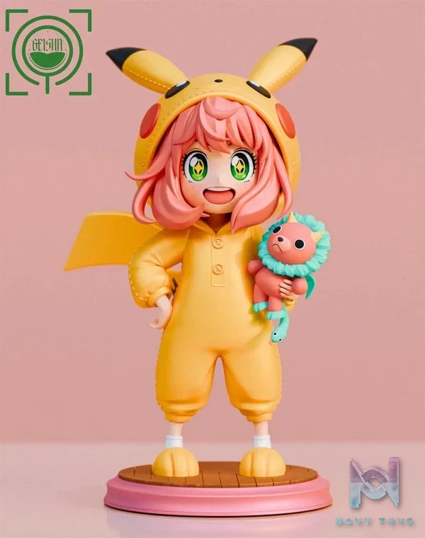 GEISHA Studio - Spy x Family Pikachu Anya Forger resin statue Navy Toys anime figure