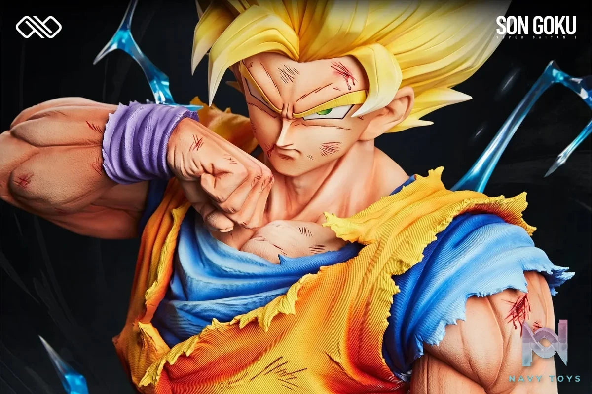 Infinite Studio - Dragon Ball Super Saiyan 2 Goku resin statue Navy Toys anime figure