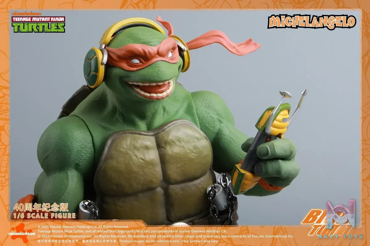 BIGFTOYS – TNMT Michelangelo 40th Anniversary Edition 1/6 Action Figure BIGF-004 (Licensed)