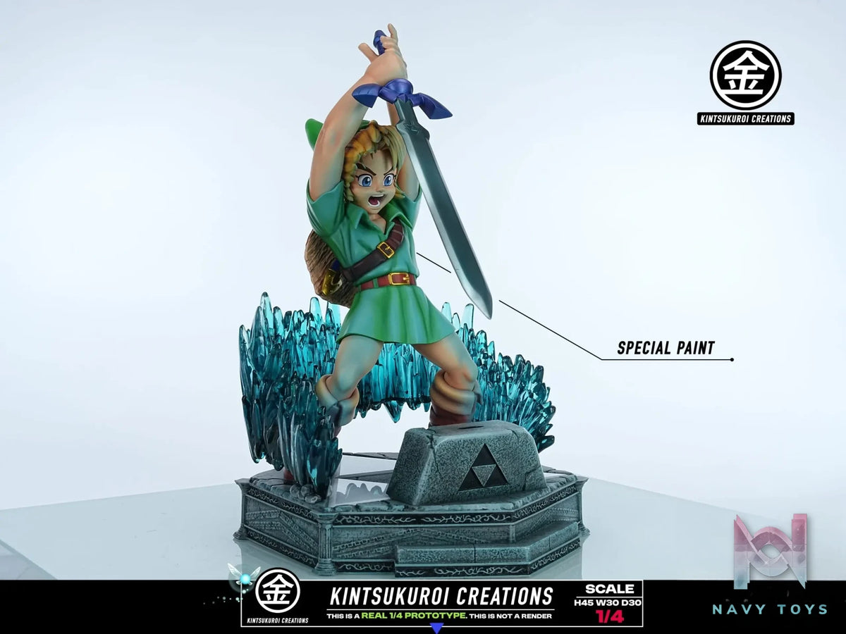 KINTSUKUROI CREATIONS Studio – The Legend of Zelda YOUNG LINK PULLING MASTER SWORD