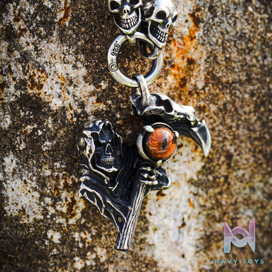 Raven Studio (silver jewelry) – Original Exclusive Design Apocalypse Scythe Grim Reaper Pendant Original