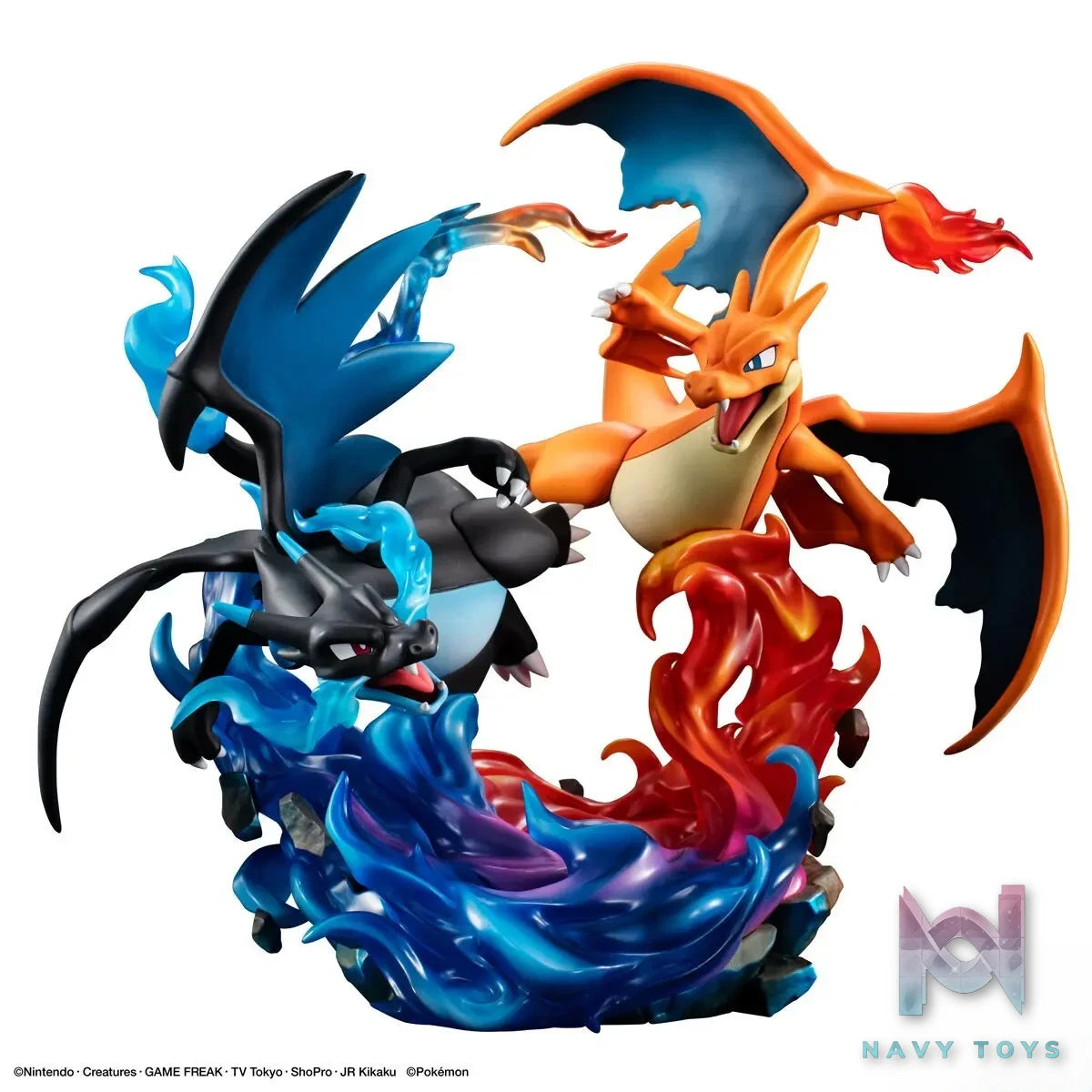 MegaHouse – G.E.M.EX Series Pokémon Mega Charizard X & Mega Charizard Y (Licensed)