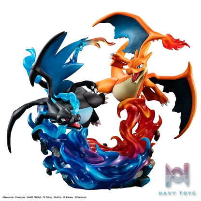 MegaHouse – G.E.M.EX Series Pokémon Mega Charizard X & Mega Charizard Y (Licensed)