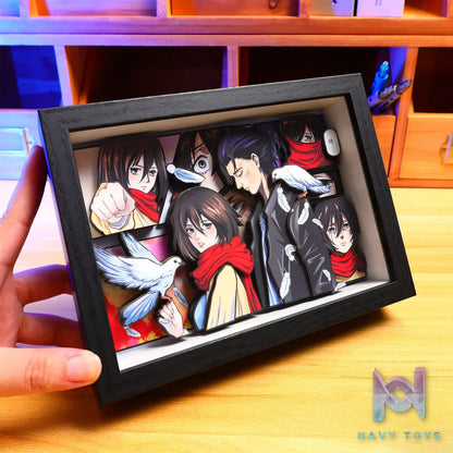 Yu Zhi Jiang Studio – Attack on Titan Multiple Characters 3D Decorative Painting Attack on Titan