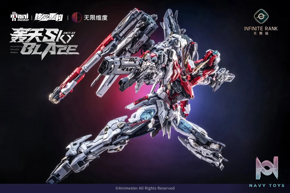 Nuclear Gold Reconstruction X Infinite rank – Crystal Envoy Unit 3 Mecha Sky Blaze 1/72 plastic model kits (Licensed)