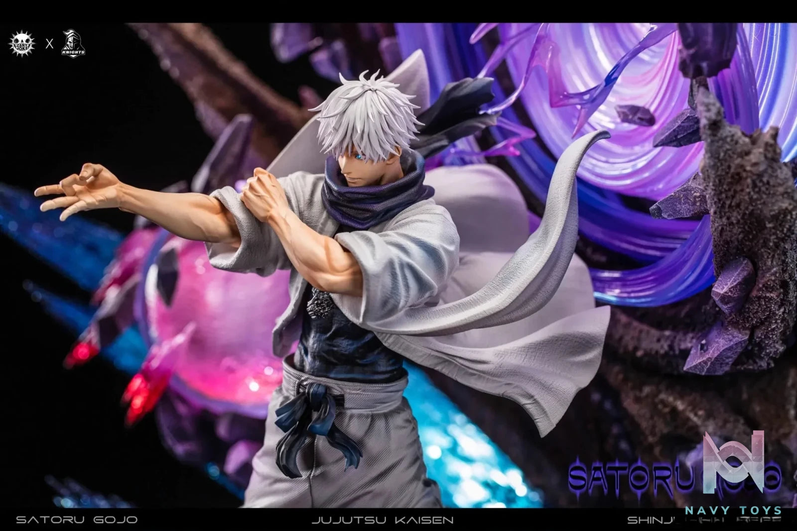 ZanyJoke Studio & Temple Studio - Jujutsu Kaisen S01 Gojo Satoru, the Battle of the Demon Realm Shinjuku resin statue Navy Toys anime figure