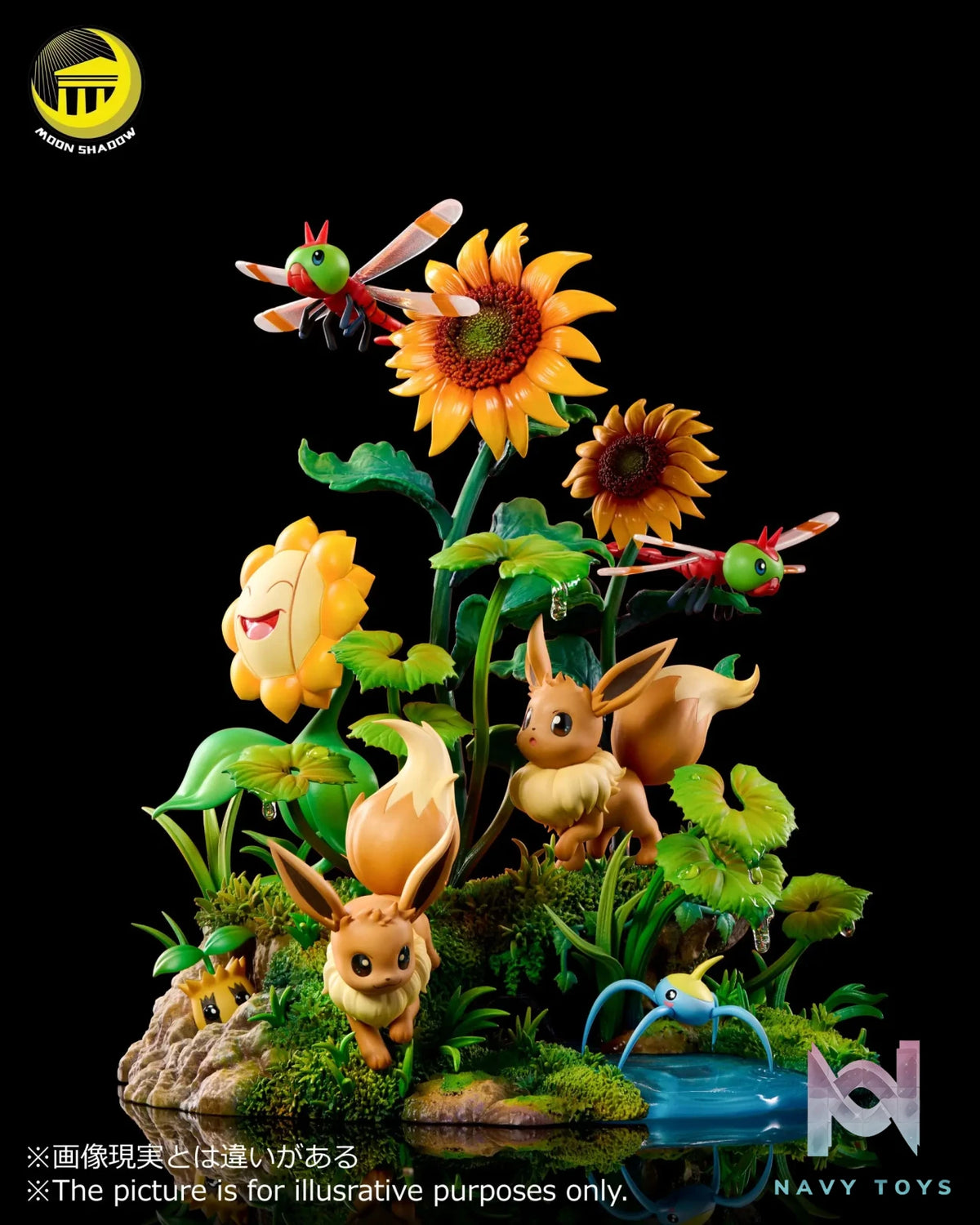 MoonShadow Studio – Pokémon Nature Series Eevee #5 Eevee and Pikachu Scene