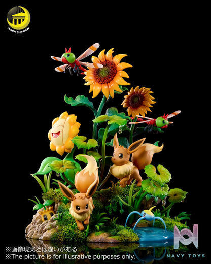 MoonShadow Studio – Pokémon Nature Series Eevee #5 Eevee and Pikachu Scene