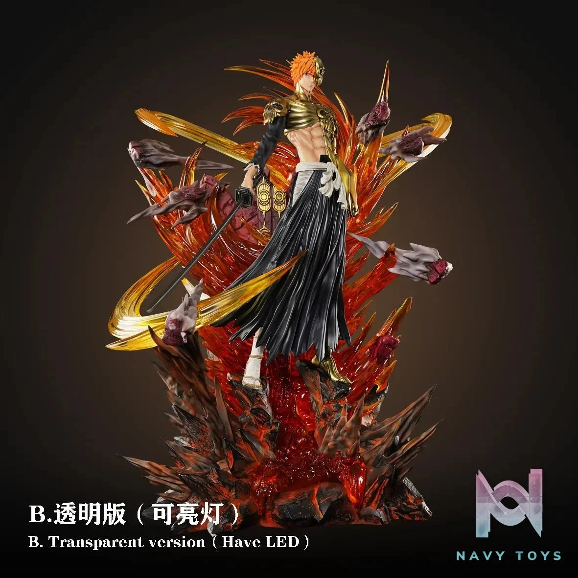 CHENG Studio - Hell arc Ichigo Kurosaki BLEACH resin statue Navy Toys anime figure