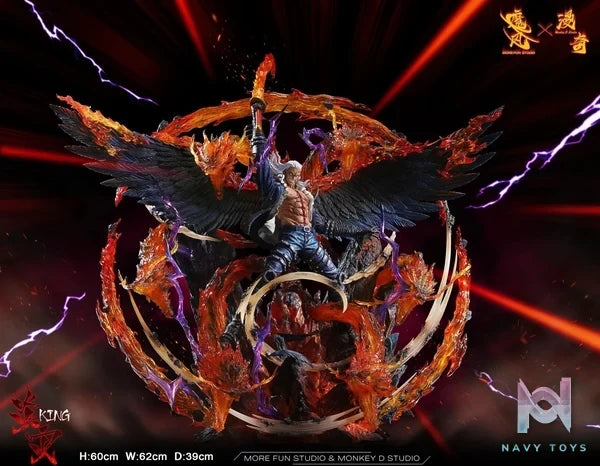 More Fun Studio & Monkey D. Studio - One Piece King the Wildfire resin statue Navy Toys anime figure