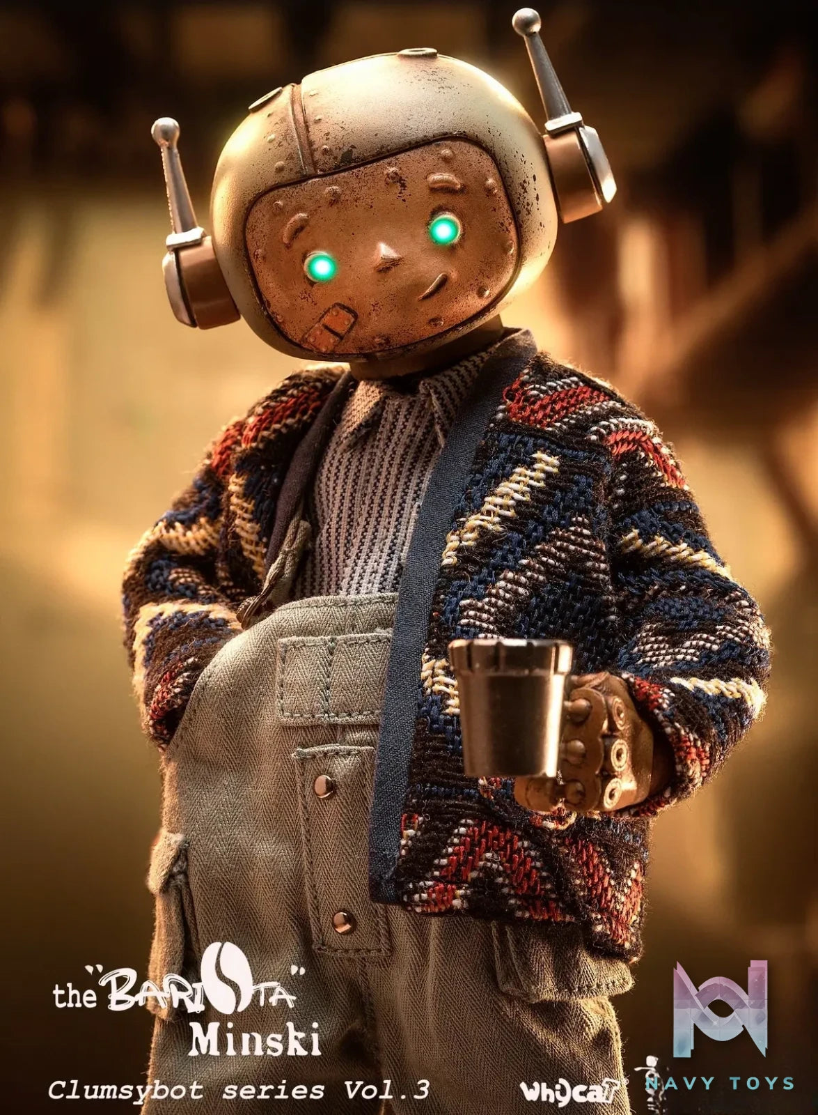 Whycat Studio & GEARHEADTOYS Studio – ClumsyBot Series 3 Barista Minski GHT005 (Licensed)