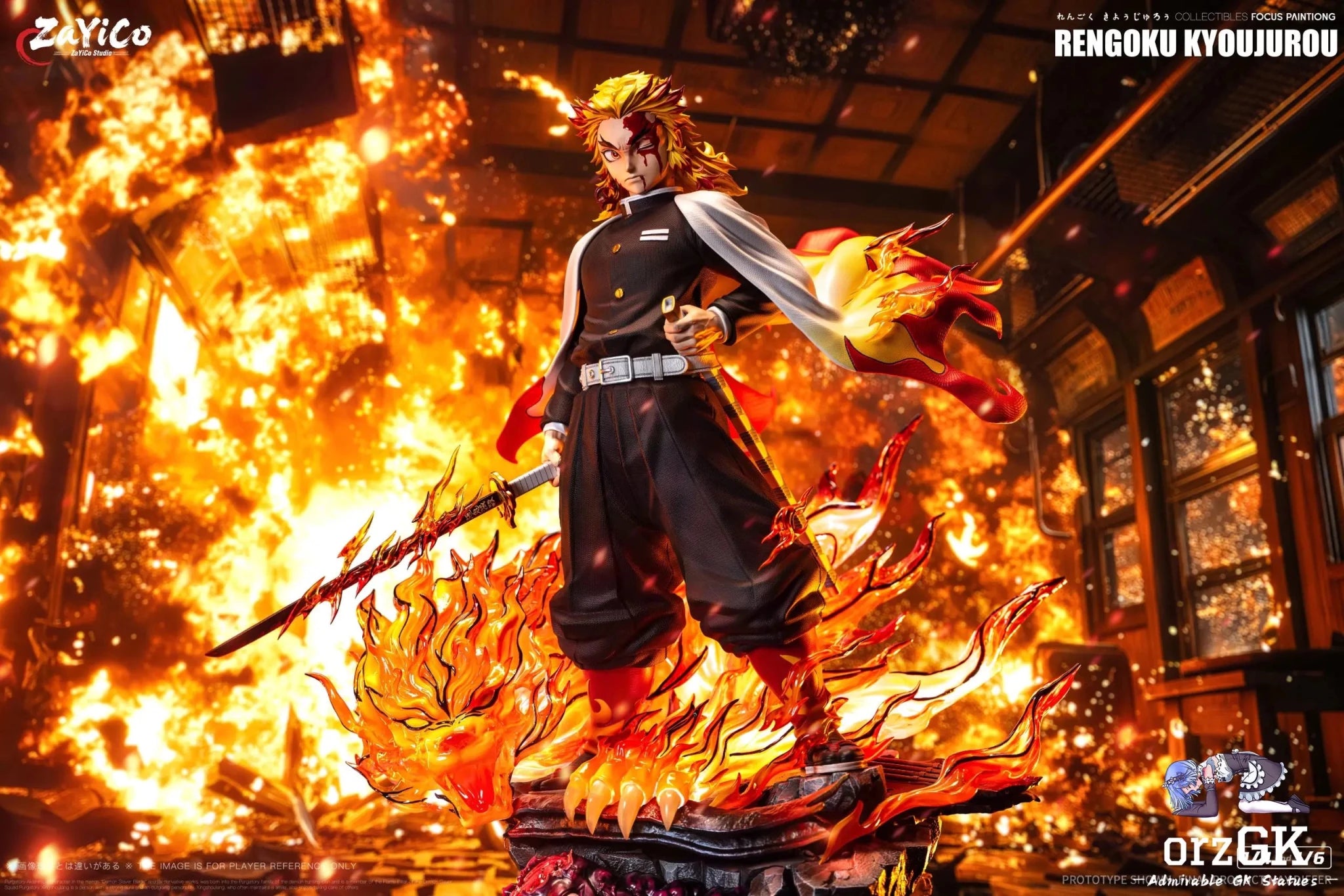Flame Hashira Kyojuro Rengoku - Demon Slayer - Zayico Studio resin statue Navy Toys anime figure