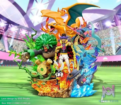 EGG Studio - Pokémon Galar Region Pokémon Champion Leon resin statue Navy Toys anime figure