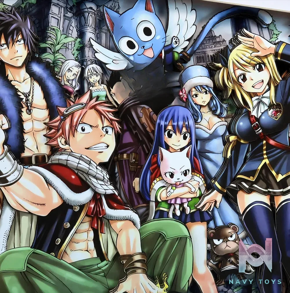 KALA HOME Studio – Fairy Tail Multiple Characters #01 3D Decorative Painting Fairy Tail