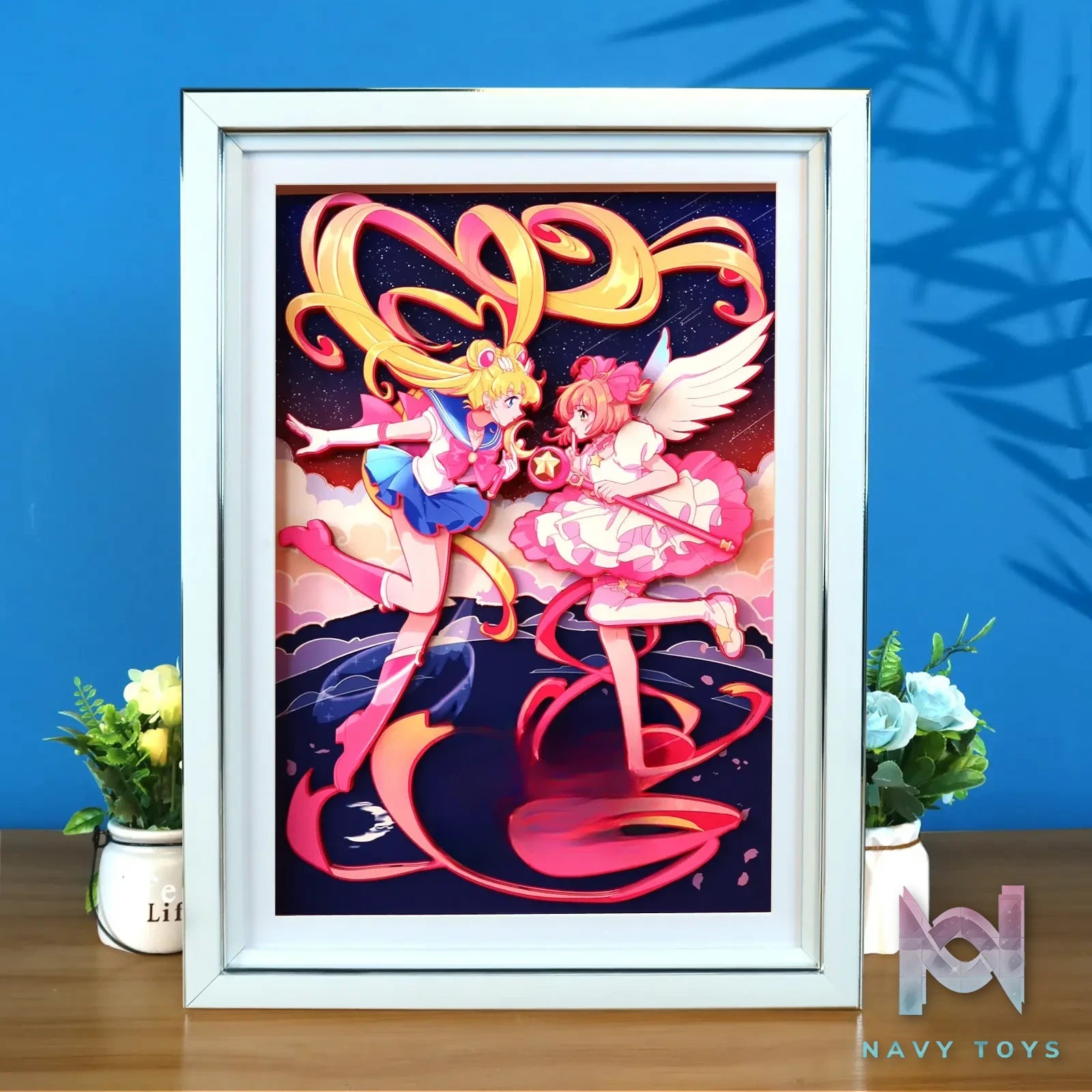 KALA HOME Studio – Sailor Moon X Sakura Kinomoto 3D Decorative Painting Sailor Moon X Cardcaptor Sakura