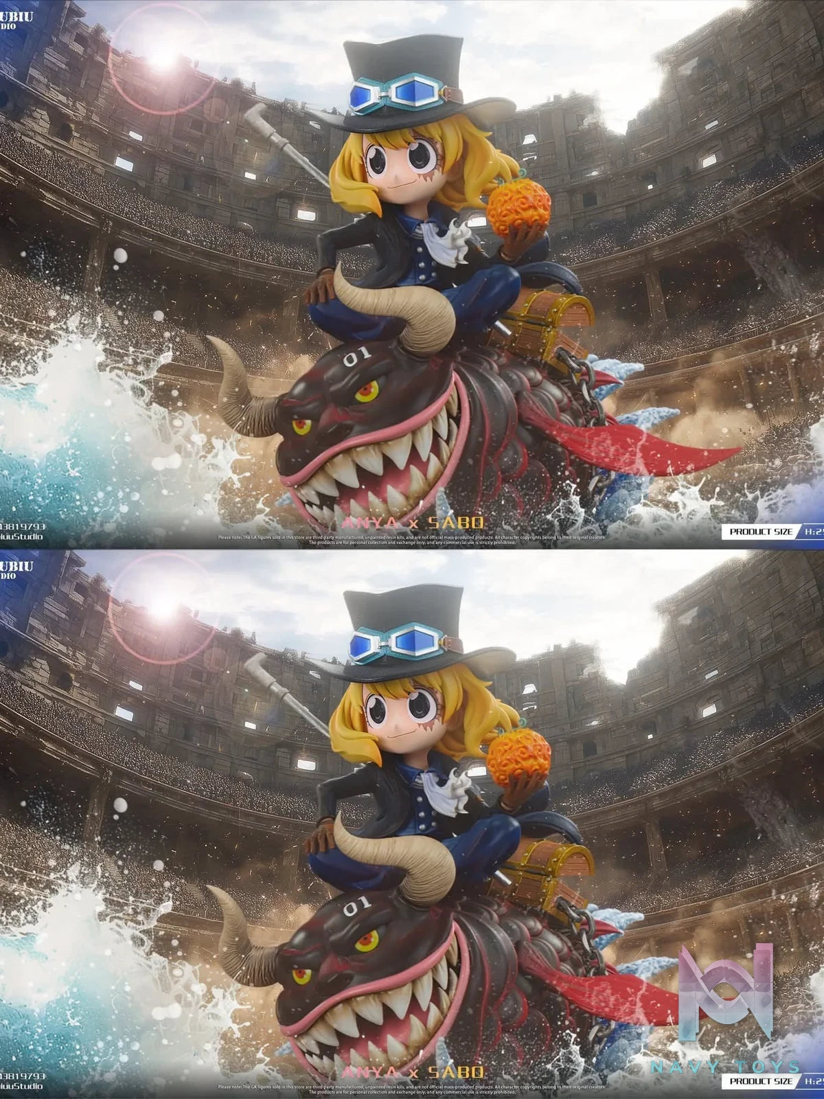 Anya x Sabo resin statue BiuBiu Studio anime figure