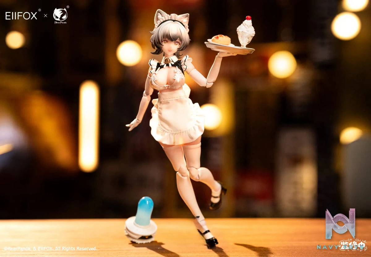 EIIFOX X BearPanda – Cat Maid Little Pudding 1/12 Scale Action Figure (Licensed)