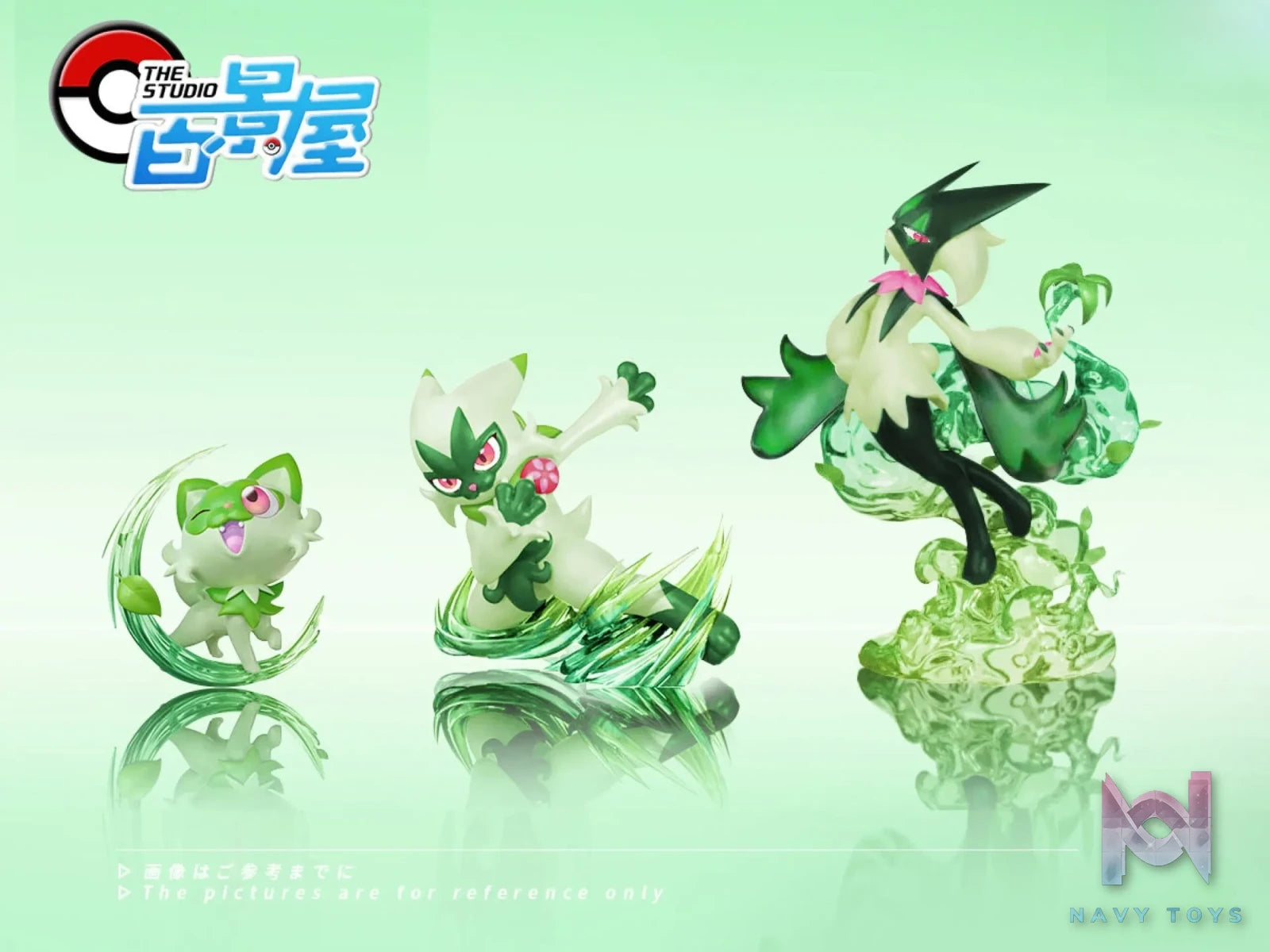 BaiJingWu Studio – Pokémon Sprigatito Evolution Group
