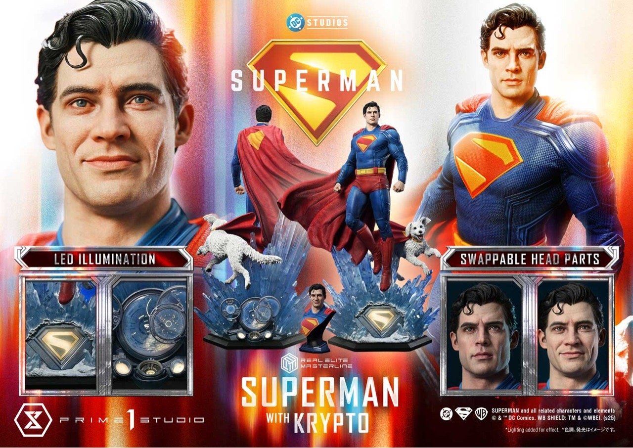 Superman with Krypto - Superman - Prime 1 Studio resin statue Prime 1 Studio anime figure
