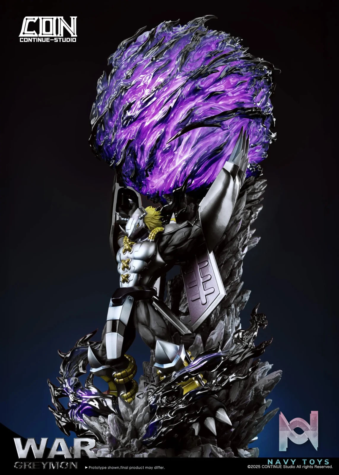CONTINUE Studio – Digimon Light Sculpture Scene Series #1 War Greymon Gaia Energy Cannon