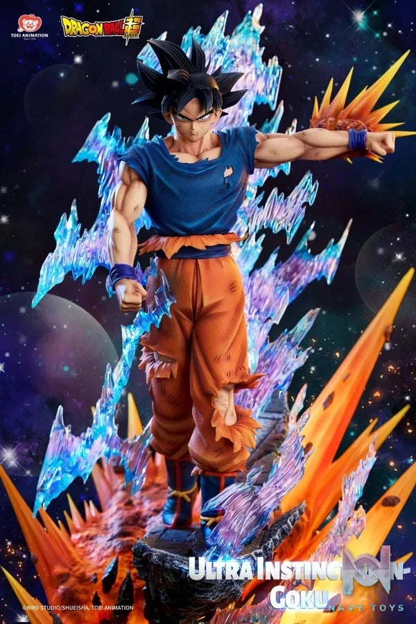 Light Year Studio - Dragon Ball Super Collectible Statue Ultra Instinct Son Goku (Licensed) resin statue Navy Toys anime figure