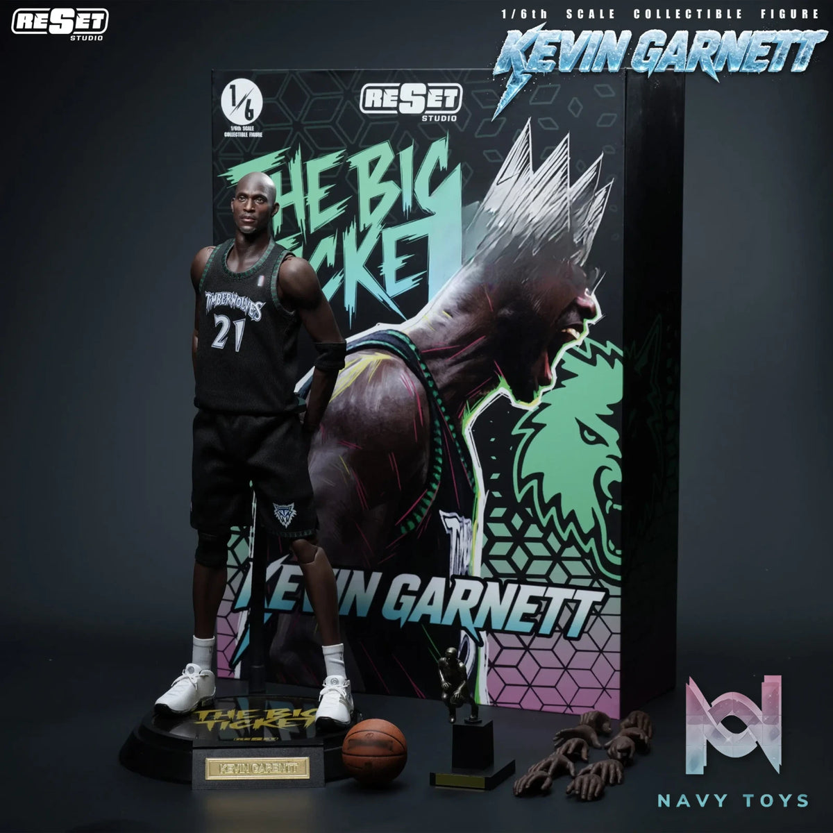 Reset Studio – Kevin Garnett Timberwolves MVP 1/6 Scale Collectible Action Figure Set NBA