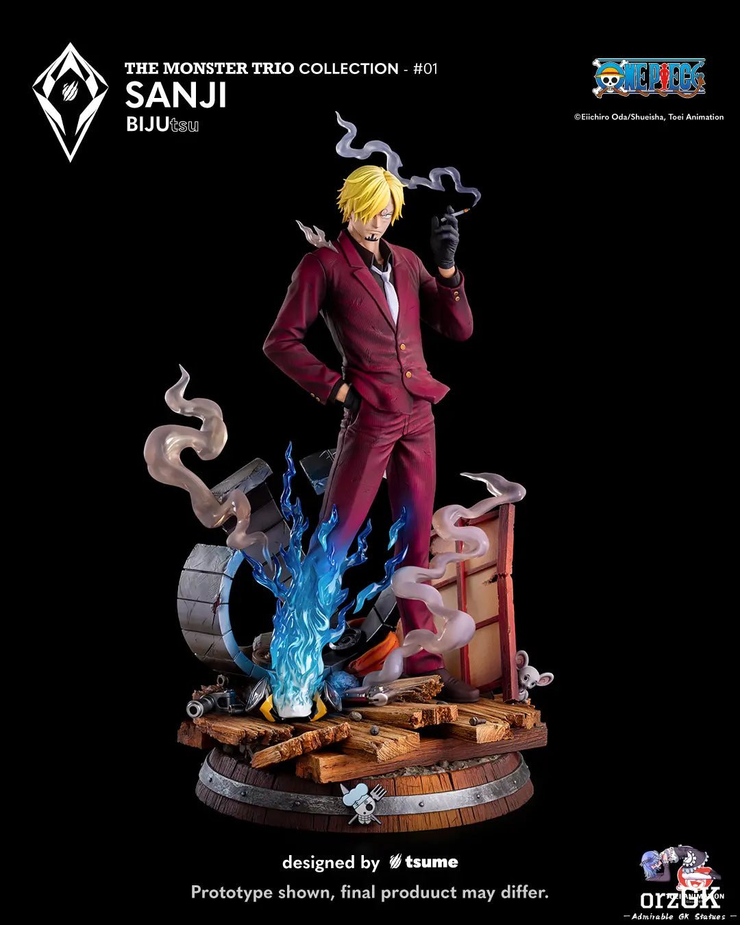 Tsume Studio - One Piece Sanji BIJUtsu (Licensed) resin statue Navy Toys anime figure