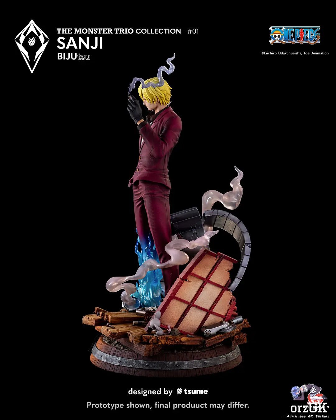 Tsume Studio - One Piece Sanji BIJUtsu (Licensed) resin statue Navy Toys anime figure