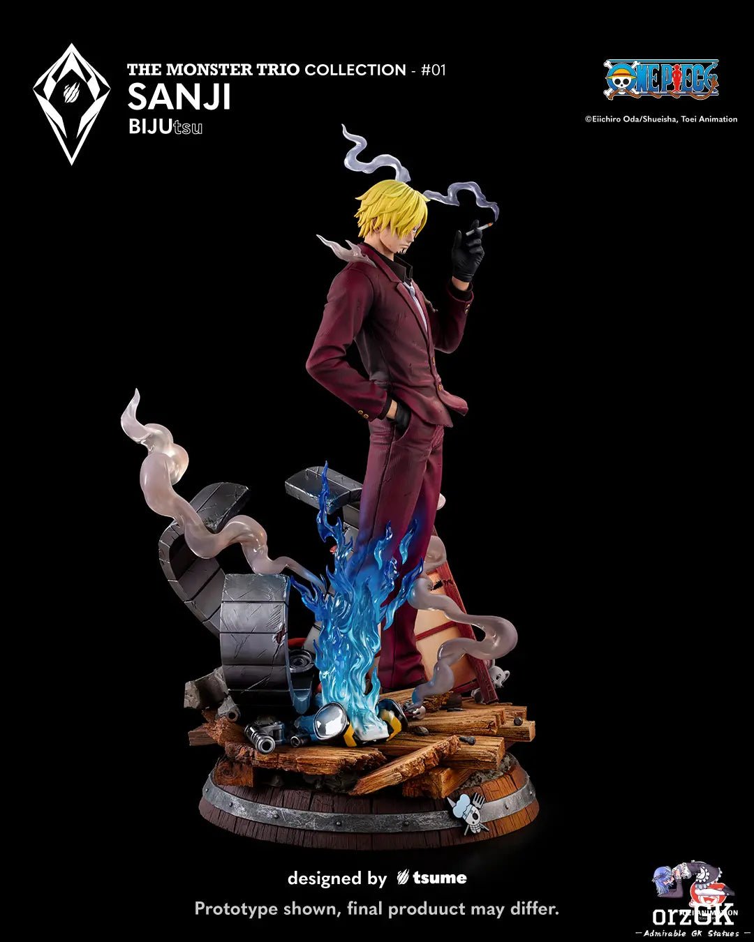 Tsume Studio - One Piece Sanji BIJUtsu (Licensed) resin statue Navy Toys anime figure