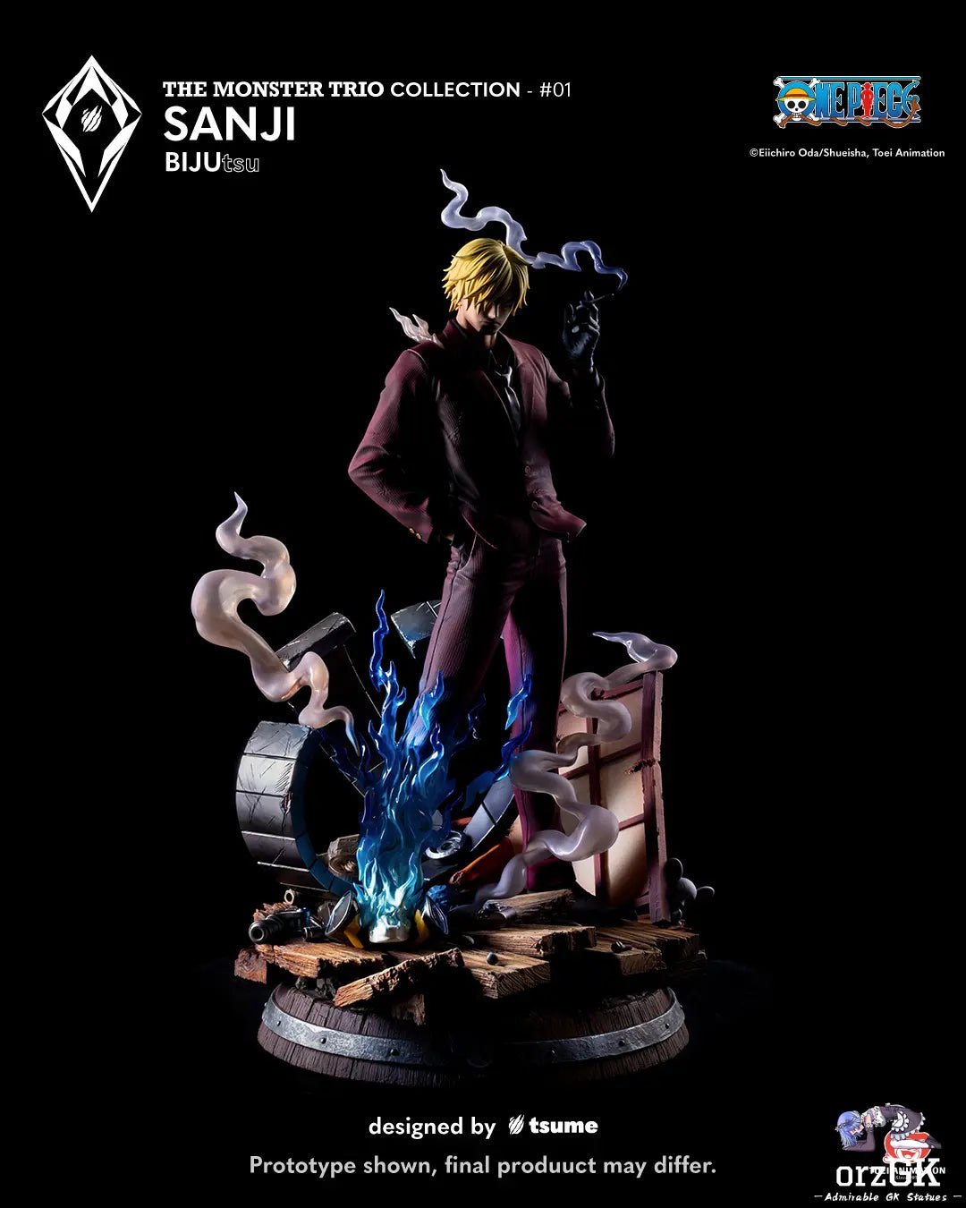Tsume Studio - One Piece Sanji BIJUtsu (Licensed) resin statue Navy Toys anime figure