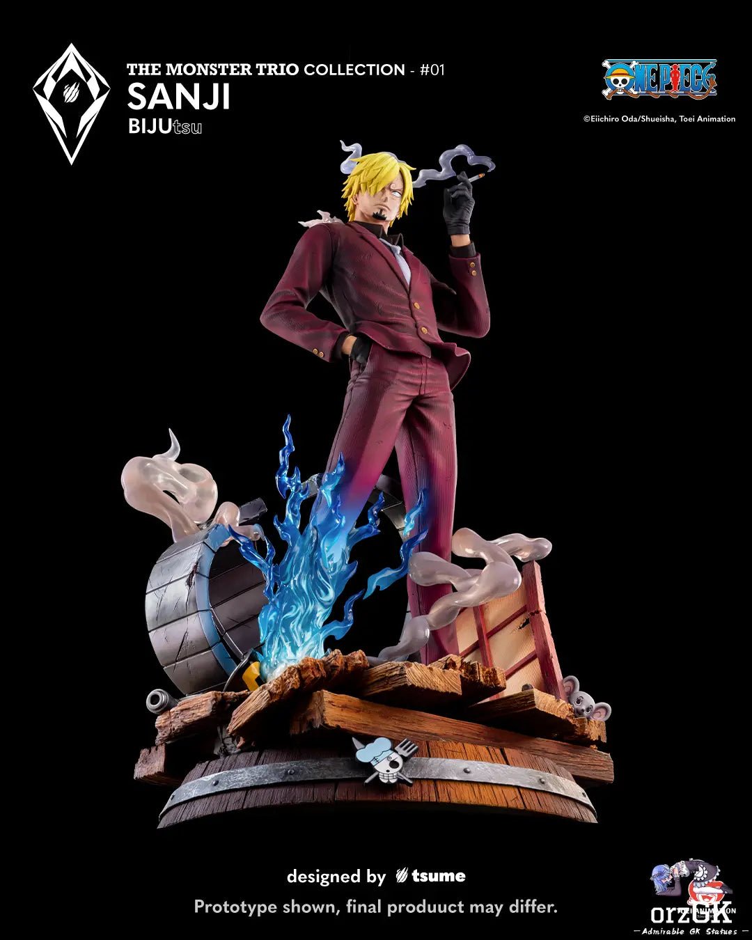 Tsume Studio - One Piece Sanji BIJUtsu (Licensed) resin statue Navy Toys anime figure