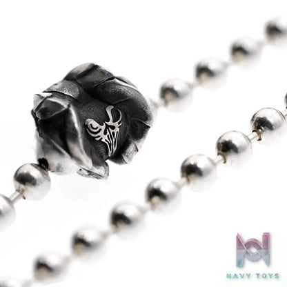 Raven Studio (silver jewelry) – “Bound” 4mm Satan Goat Skull Ball Chain Original