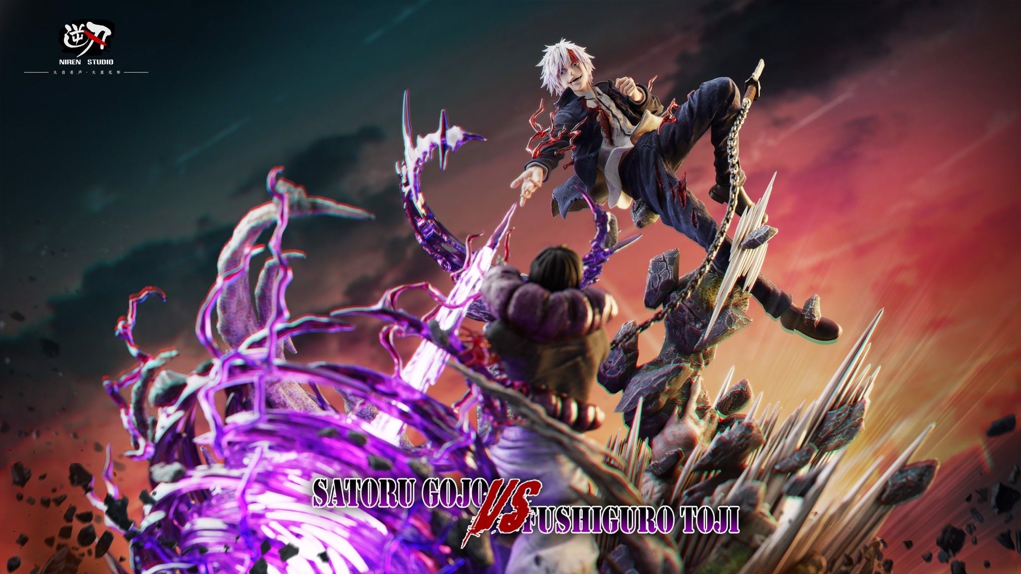 Gojo Satoru vs Toji Fushigiro - Jujutsu Kaisen - Niren Studio resin statue Niren Studio anime figure