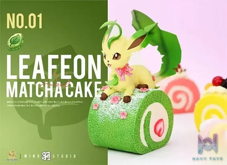 Wing Studio & HZ Studio – Pokemon Dessert #1 Matcha Swiss Roll Cake Leafeon