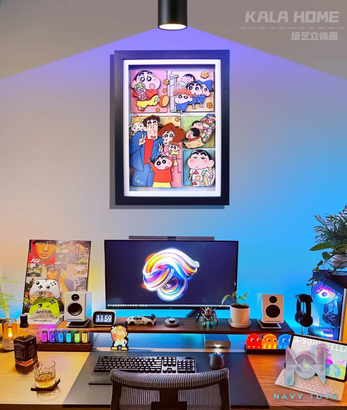 KALA HOME Studio – Crayon Shin-chan Multiple Characters #08 3D Decorative Painting Crayon Shin-chan