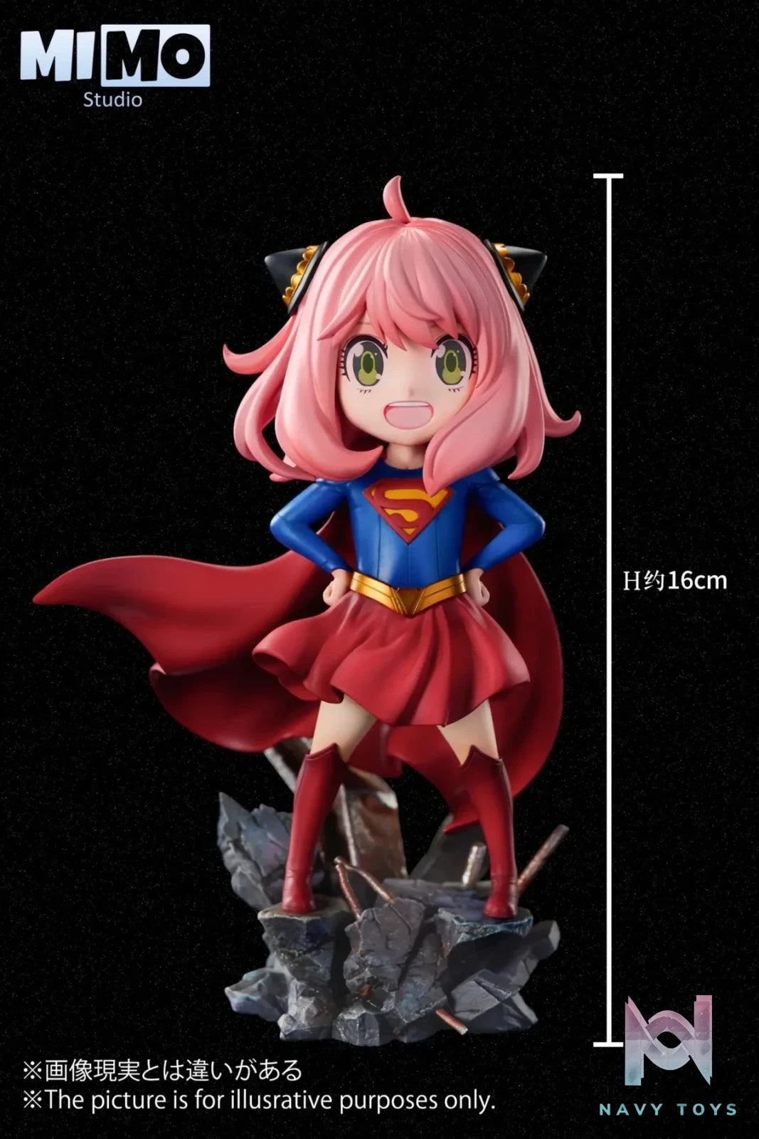 Mimo Studio - Spy x Family Super Girl Anya Cos Superwoman resin statue Navy Toys anime figure