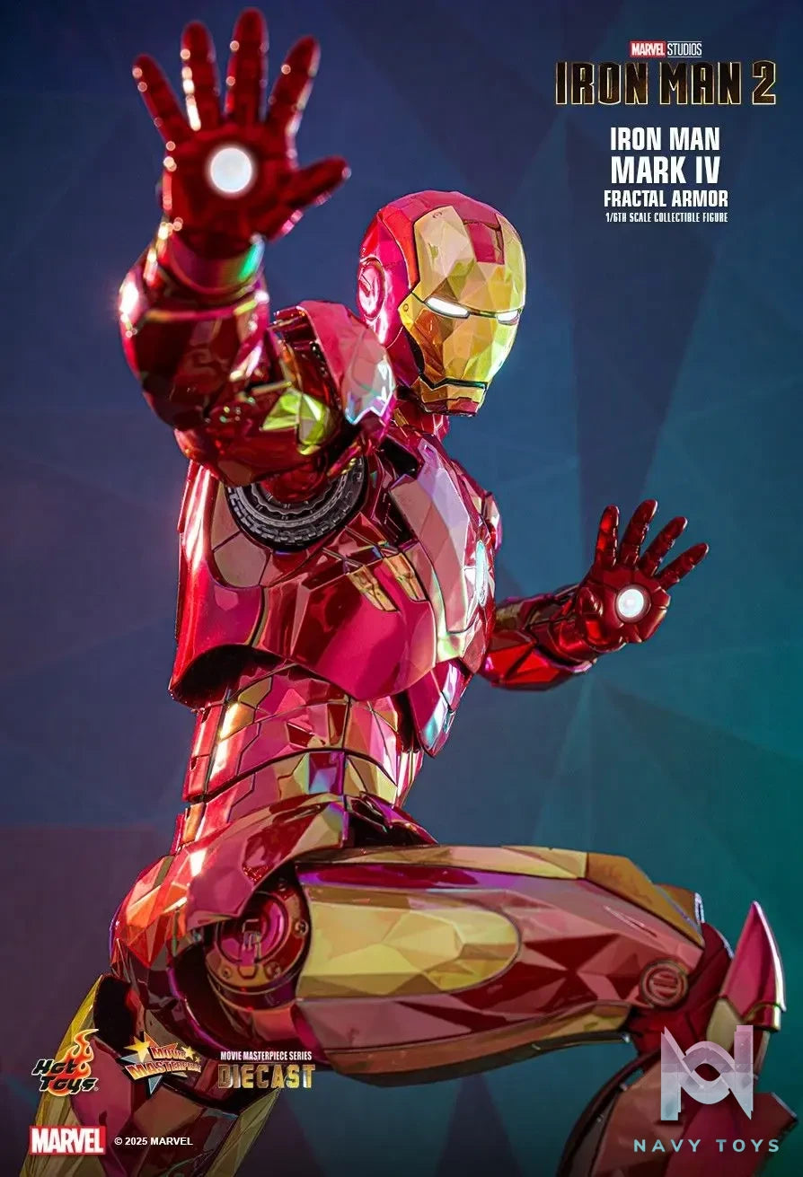 Hottoys – Marvel Iron Man 2 Iron Man Mark IV (Fractal Armor) 1/6th scale Collectible Figure MMS792D70 (Licensed)