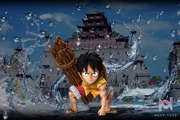 A+ Studio - One Piece Luffy Series Summit War Saga Luffy resin statue Navy Toys anime figure