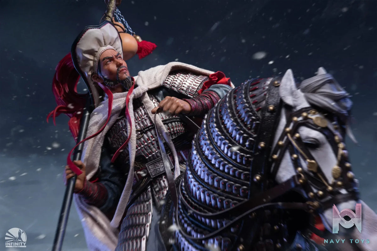 Infinity Studio – Water Margin Heroes Series – Panther Head Lin Chong 1/4 Scale Mounted General Statue (Licensed)