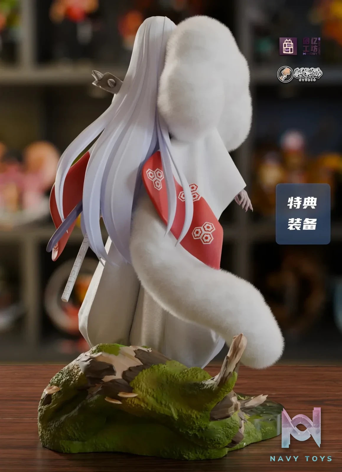 Memory Workshop Studio & Showhand Studio - Inuyasha Series 1 Sesshōmaru resin statue Navy Toys anime figure