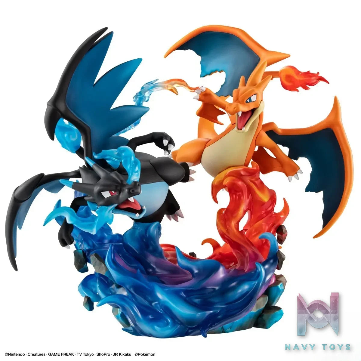 MegaHouse – G.E.M.EX Series Pokémon Mega Charizard X & Mega Charizard Y (Licensed)
