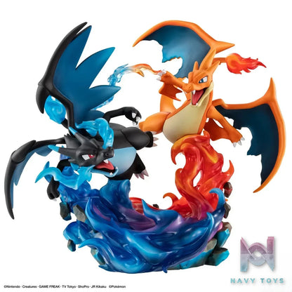 MegaHouse – G.E.M.EX Series Pokémon Mega Charizard X & Mega Charizard Y (Licensed)