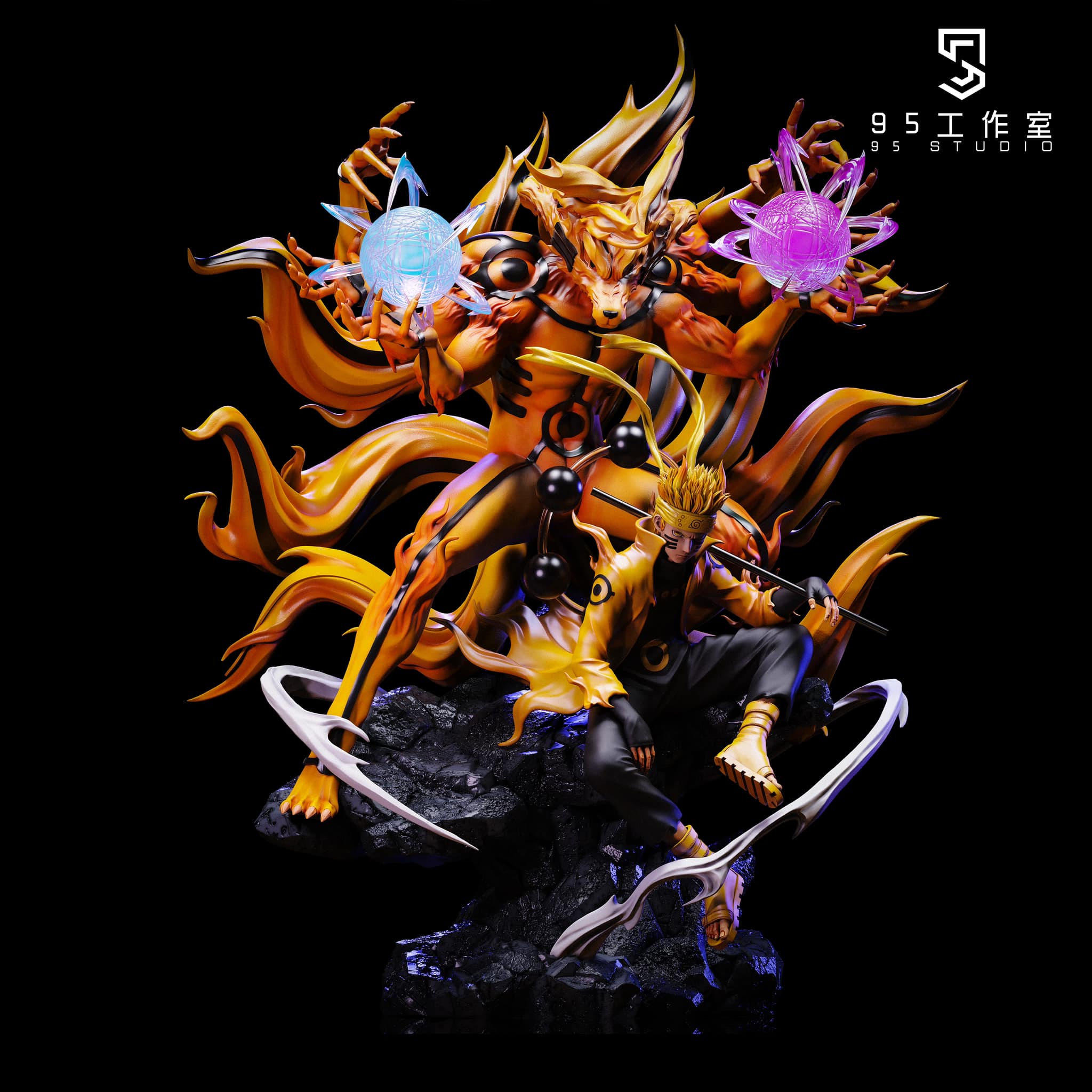 Naruto and Kurama - Naruto - 95 Studio resin statue 95 Studio anime figure